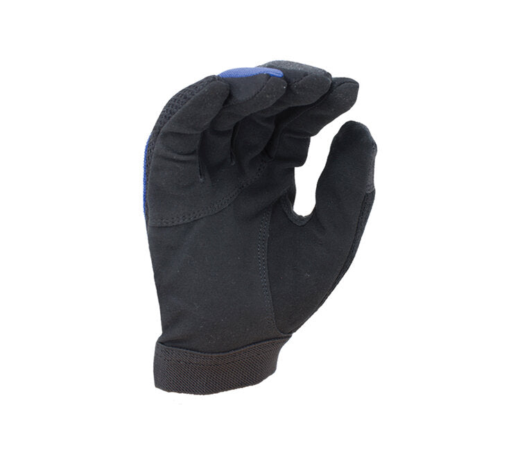 Task Gloves MT1002 Ergonomical Mechanic Synthetic Leather, Black palm/Blue back