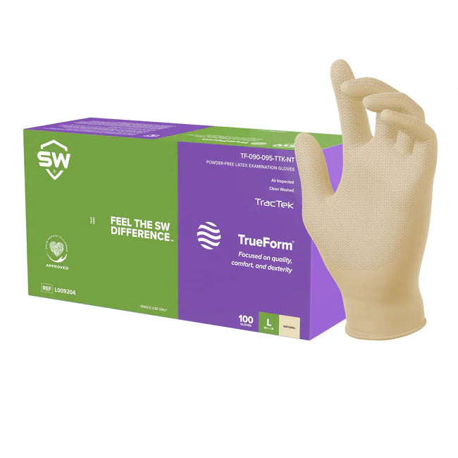 SW Safety Powder Free Latex Examination Gloves TF-065-095NT
