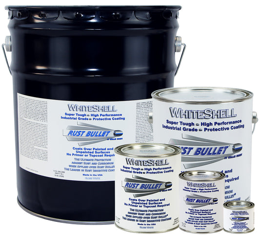 Rust Bullet WhiteShell White, Rust Inhibitive, Protective Coating and Topcoat
