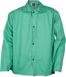 RADNOR™ Green Cotton Flame Resistant Jacket With Snap Front Closure