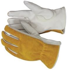 Radnor 64057342 Premium Grain Split Back Cowhide Unlined Drivers Gloves with Keystone Thumb and Shirred Elastic Back (Carded) (12 Pairs) Dozen