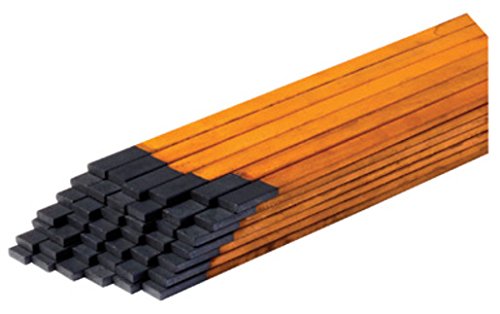 Radnor 64002229 3/8'' X 5/32'' X 12'' Copper-Coated Flat Gouging Carbon Air/Carbon Arc Gouging Electrode (50 Per Box)