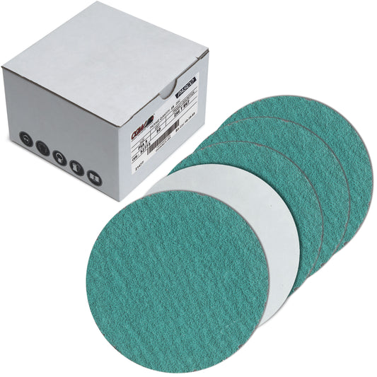 CGW Abrasives Premium ZA Y-Weight Resin Cloth PSA Discs - Zirc with Grinding Aid
