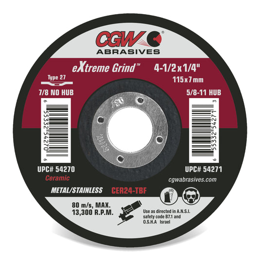 CGW Abrasives eXtreme Grind Ceramic Grinding Wheels