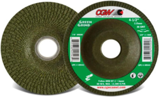 CGW Abrasives 49753 4-1/2 X1/4X5/8-11 T27 36 GRIT Resin Grind WHLS 10 pack