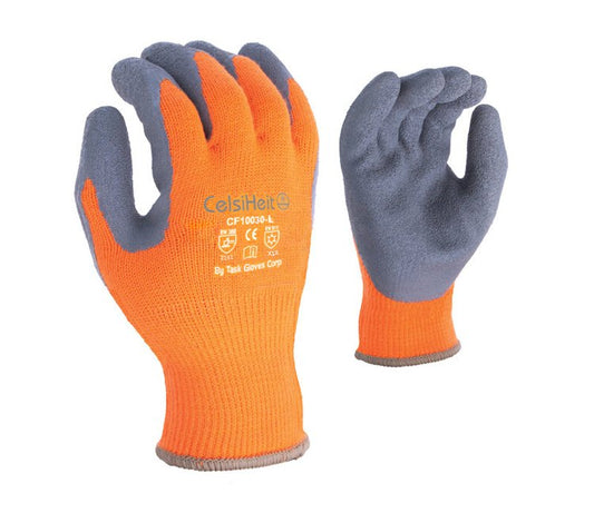 Task Gloves CF10030 • 10 GAUGE HI-VIZ ACRYLIC LINER, POLYESTER SHELL, LATEX COATED