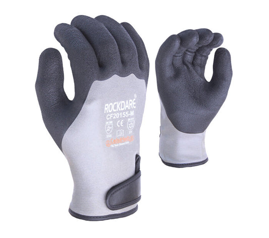 Task Gloves CF20155 • COLD RESISTANT 15 GAUGE DUAL-LAYER POLYESTER FLEECE LINED, DOUBLE-DIPPED PREMIUM LATEX