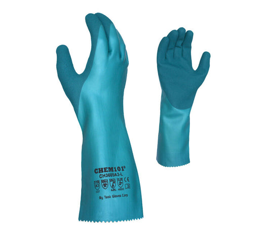 Task Gloves CH3605A3 • 18 Gauge HDPE Liner, Triple-Dipped Sandy-Foam Nitrile Coated, 12" LengthCH3605A3-2.jpg CH3605A3 • 18 GAUGE HDPE LINER, TRIPLE-DIPPED SANDY-FOAM NITRILE COATED, 12" LENGTH