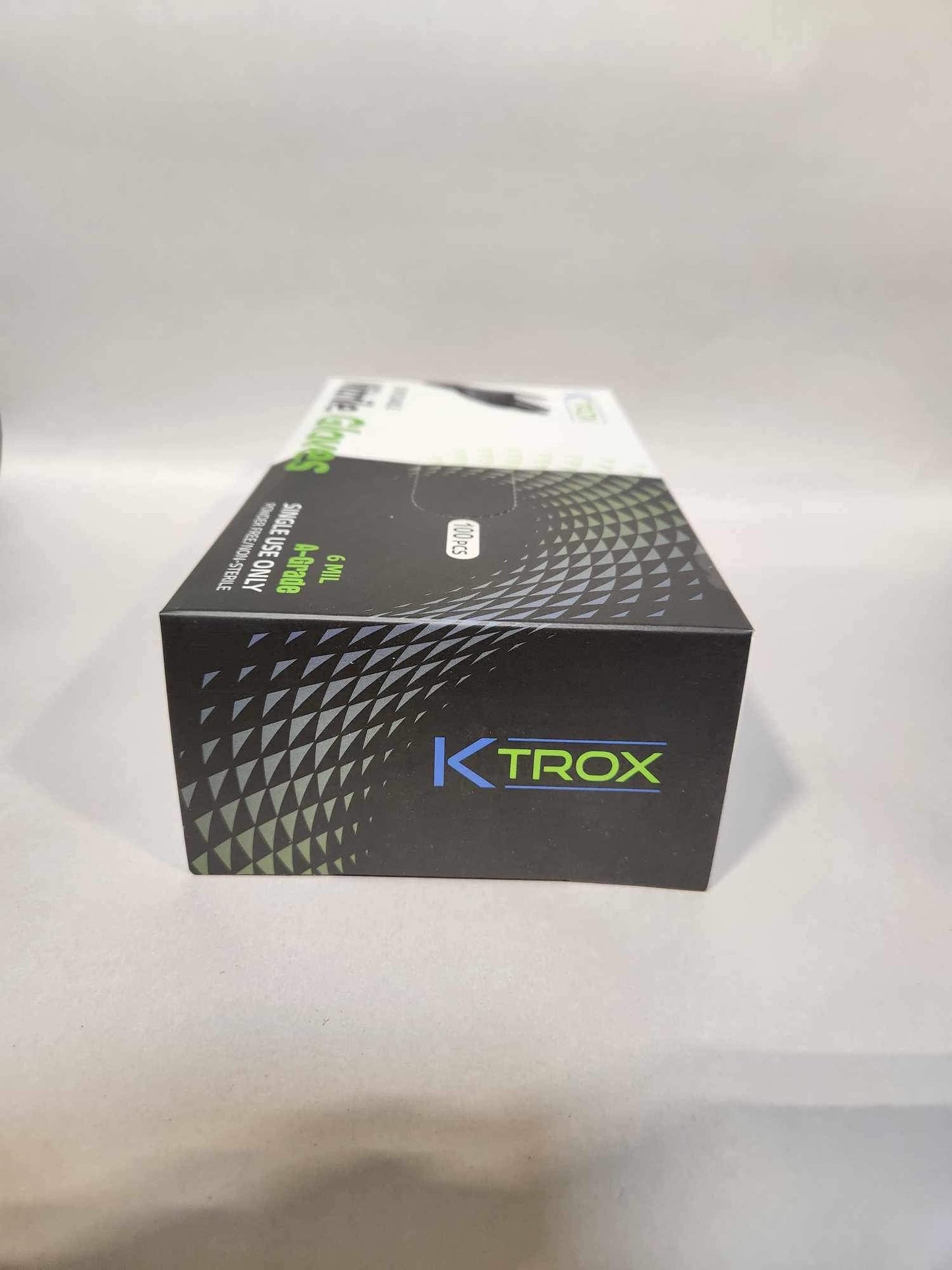 K-Trox Disposable Nitrile Gloves, 6 Mil Black Powder Free