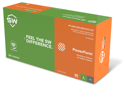 SW Safety PowerForm PF-95TL Nitrile Exam Gloves with EcoTek®Biodegradable