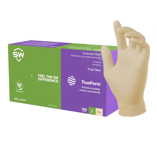 SW Safety Powder Free Latex Examination Gloves TF-065-095NT