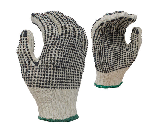 Task Gloves TSK11201 • 7 Gauge Standard Weight Cotton/Poly, w/ 2-Sided PVC Dots