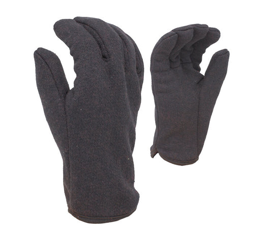 Task Gloves TSK21002F • 14 OZ COTTON/POLY BLEND BROWN JERSEY, FLEECE LINER, SLIP-ON CUFF