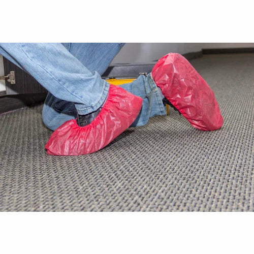 Safety Zone® Heavy Duty Waterproof Anti-Skid Shoe & Boot Covers, Red, 240/case - X-Large