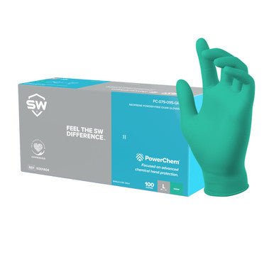 SW Safety Neoprene Powder-Free Single-Use Gloves 2.8 Mil PC-045-095GR